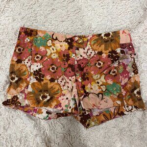 J. Crew floral cotton shorts
